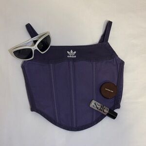Adidas Original Dark Purple Bustier Top